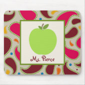 Green Apple / Paisley Teacher Mousepad (Vorne)