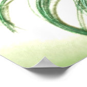 Green Apple Peacock Sill Life Poster (Ecke)