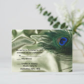 Green Apple Peacock Sill Life UAWG RSVP Karte (Stehend Vorderseite)