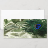 Green Apple Peacock Sill Life Wedding Program Programm (Vorne/Hinten)