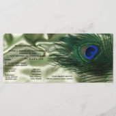 Green Apple Peacock Sill Life Wedding Program Programm (Vorderseite)