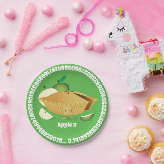 Green Apple Pi Day | Papierplatte Pappteller (Party)