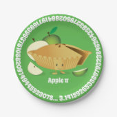 Green Apple Pi Day | Papierplatte Pappteller (Vorderseite)