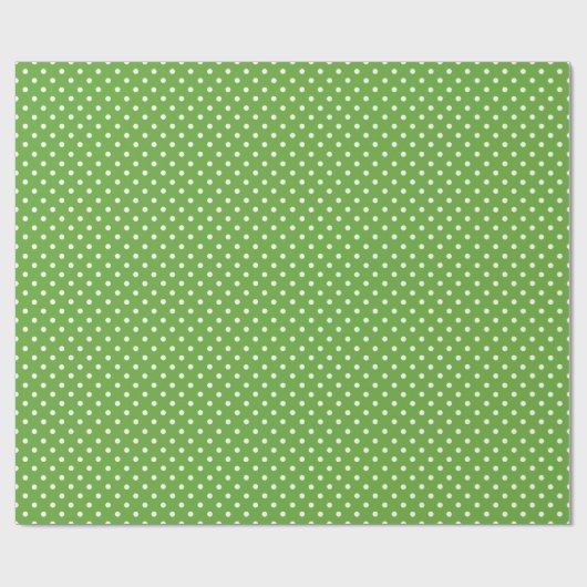 Green Apple Polka Dot Muster Geschenkpapier (Flach)