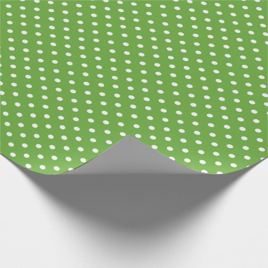 Green Apple Polka Dot Muster Geschenkpapier (Ecke)