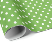 Green Apple Polka Dot Muster Geschenkpapier (Rolleneckpunkt)