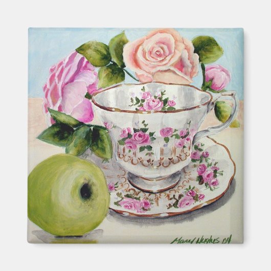 Green Apple & Tea Magnet (Vorne)