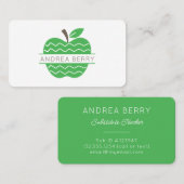 Green Apple Teacher Visitenkarte (Vorne/Hinten)