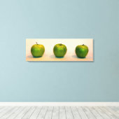 Green Apple Trio Leinwanddruck (Insitu (Holzboden))
