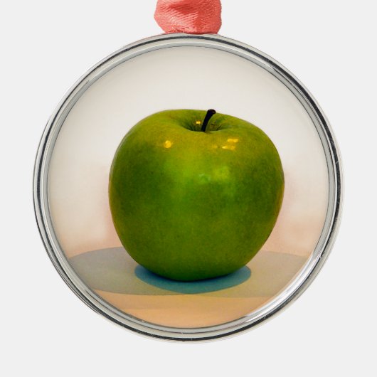 Green Apple Trio Ornament Aus Metall (Vorne)