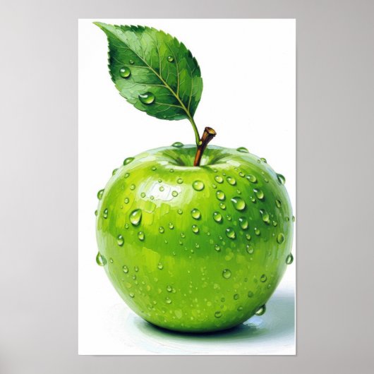 Green Apple Wall Art Poster (Vorne)