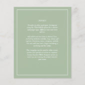 Green Apple White Monochrome Wedding (Rückseite)
