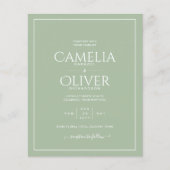 Green Apple White Monochrome Wedding (Vorderseite)