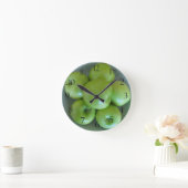 Green Apples Wall Clock Runde Wanduhr (Zuhause)