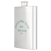 Green Après PKBL Club Wappen Pickleball Flachmann (Links)