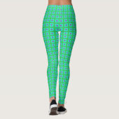Green Aqua mit kleinem Muster > Leggings (Rückseite)