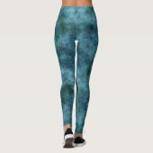 Green Aquamarin Aqua Blue Earth Ocean Marble Abstr Leggings (Rückseite)