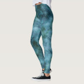 Green Aquamarin Aqua Blue Earth Ocean Marble Abstr Leggings (Links)