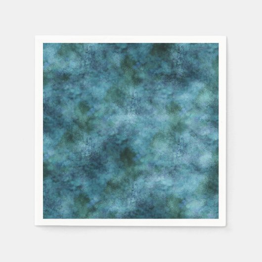Green Aquamarin Aqua Blue Earth Ocean Marble Abstr Serviette (Vorderseite)