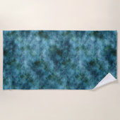 Green Aquamarin Aqua Blue Earth Ocean Marble Abstr Strandtuch (Vorderseite)