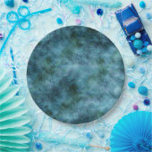 Green Aquamarin Aqua Blue Earth Ocean Marmor Abstr Pappteller (Party)