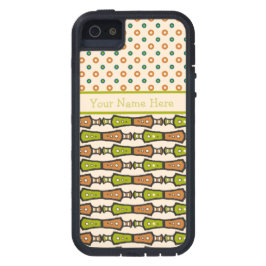 Green Aquamarin Black Cream Tribal iPhone 5 Xtreme Case-Mate iPhone Hülle