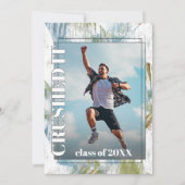 Green Aquamarin Blue Gray Abschluss Ankündigung (Vorderseite)