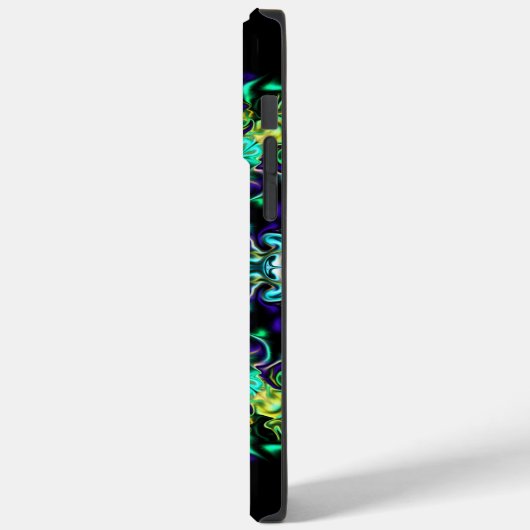 Green Aquamarin Psychedelic Bohemisch Mandala Case-Mate iPhone Hülle (Rückseite / Links)