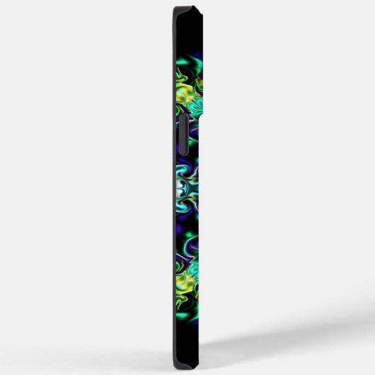 Green Aquamarin Psychedelic Bohemisch Mandala Case-Mate iPhone Hülle (Rückseite / Rechts)