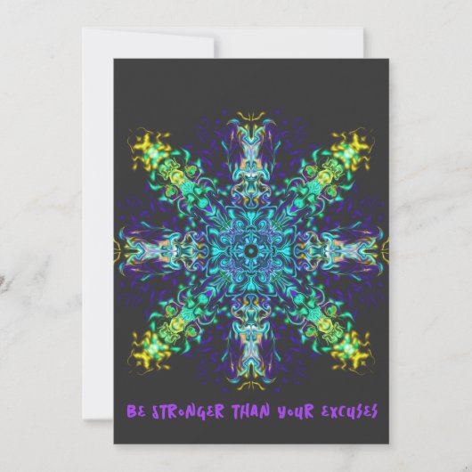 Green Aquamarin Psychedelic Bohemisch Mandala Einladung (Vorderseite)
