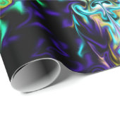 Green Aquamarin Psychedelic Bohemisch Mandala Geschenkpapier (Rolleneckpunkt)