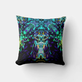 Green Aquamarin Psychedelic Bohemisch Mandala Kissen