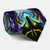 Green Aquamarin Psychedelic Bohemisch Mandala Krawatte (Gerollt)