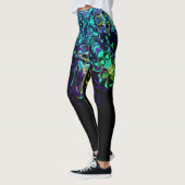 Green Aquamarin Psychedelic Bohemisch Mandala Leggings (Links)