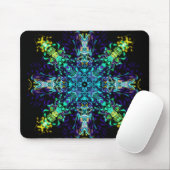 Green Aquamarin Psychedelic Bohemisch Mandala Mousepad (Mit Mouse)