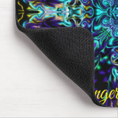 Green Aquamarin Psychedelic Bohemisch Mandala Mousepad (Ecke)