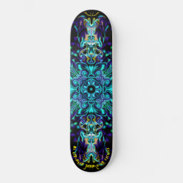 Green Aquamarin Psychedelic Bohemisch Mandala Skateboard