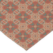 Green Aquamarin Rust Orange Beige Brown Red Tribal Tischdecke (Schrägansicht)