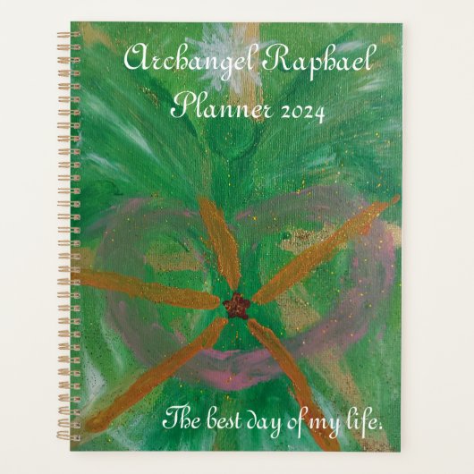 green archangel Raphael planner Planer (Vorderseite)