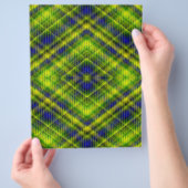 Green Argyle Bulk Scrapbook Paper Pages Flyer (Hand)