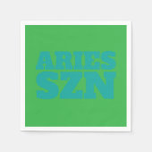 Green Aries SZN Cool Serviette (Vorderseite)