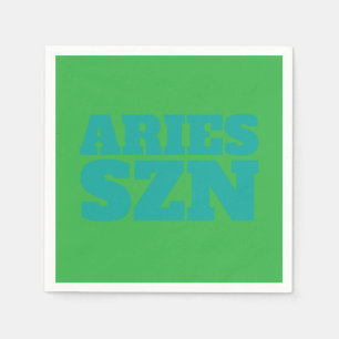 Green Aries SZN Cool Serviette