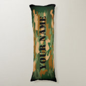 Green army camo camouflage print custom name seitenschläferkissen (Vorderseite Vertikal)