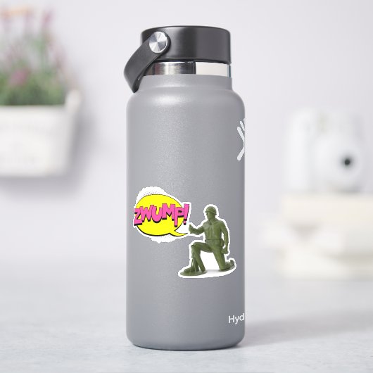 Green Army Man mit einem Mortar-Die Sticker (HydroFlask)