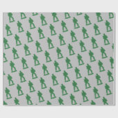Green Army Men Pattern Geschenkpapier (Flach)
