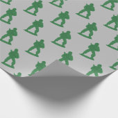 Green Army Men Pattern Geschenkpapier (Ecke)