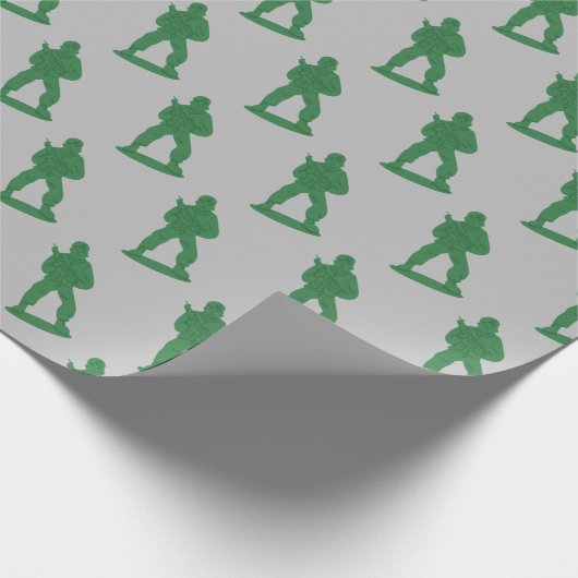 Green Army Men Pattern Geschenkpapier (Ecke)