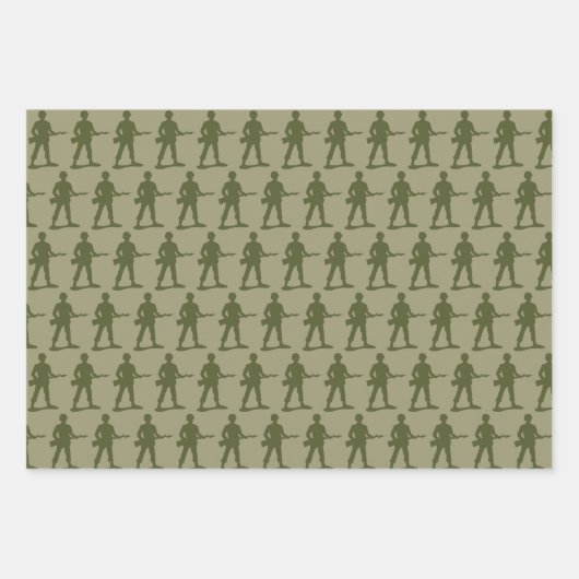 Green Army Men Trio Geschenkpapier Set (Vorderseite 2)