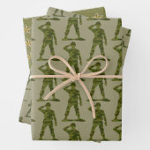 Green Army Men Trio Geschenkpapier Set (Beispiel)