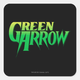 Green Arrow-Logo 3 Quadratischer Aufkleber
